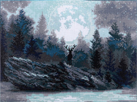 Кристальная ( алмазная) мозаика  " ФРЕЯ" ALPD- 067 на подрамнике " Загадочный лес" 40 х 30 см