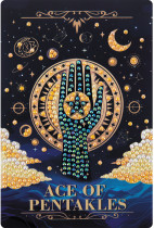 Кристальная ( алмазная) мозаика  " ФРЕЯ" ALVM- 114 магнит " Таро. Туз пентаклей" 10 х 15 см