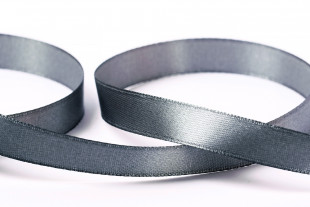 Лента атласная 12 мм ( 1/2 ") "Gamma" №127 серый 33 метра