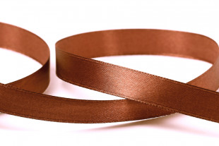 Лента атласная 12 мм ( 1/2 ") "Gamma" №122 рыжий 33 метра