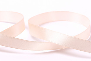 Лента атласная 12 мм ( 1/2 ") "Gamma" №141 бежевый 33 метра