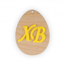 Деревянная заготовка "Mr. Carving" ВД-549 Пасхальные наборы с фетром фанера 2.7х7.5 см "Яйцо ХВ" 8х6см