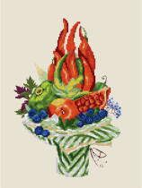 Кристальная ( алмазная) мозаика  " ФРЕЯ" ALVR- 121 " Вкусный букет" 40 х 30 см