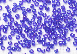 Бисер Япония круглый 11/0 10г 0087 кобальт, радужный прозрачный