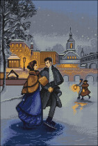 Кристальная ( алмазная) мозаика  " ФРЕЯ" ALVK- 96 " На катке" 40 х 60 см