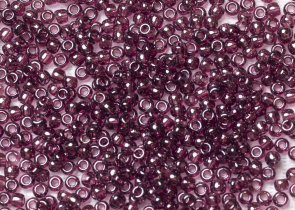 Бисер Япония круглый 11/0 10 г 0115 аметист, глянцевый прозрачный