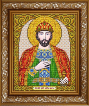 Рисунок на ткани для вышивки бисером ИС-4063 Святой Игорь 20х24,5см