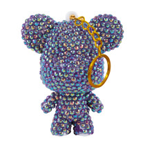 Кристальная ( алмазная) мозаика  " ФРЕЯ" ALVF- 005 брелок " Фиолетовый мишка" 5. 5 х 6. 5 см