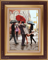 Рисунок на ткани для вышивки бисером  К-3042 Долгожданная встреча