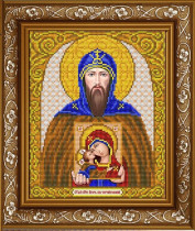 Рисунок на ткани для вышивки бисером ИС-4072 Святой Игорь 27,5х16см