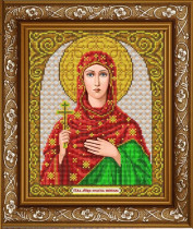 Рисунок на ткани для вышивки бисером ИС-4066 Святая Богдана 27,5х16см