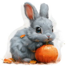 "ФРЕЯ" PZLF-016 Пазл фигурный деревянный "Кролик и тыковка" 162 элемент.