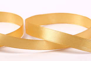 Лента атласная 12 мм ( 1/2 ") "Gamma" №119 бежево-желтый 33 метра