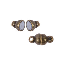 " Zlatka" Замок магнитный FMK- M01 5 х 11 мм 5 шт 01 под античную бронзу