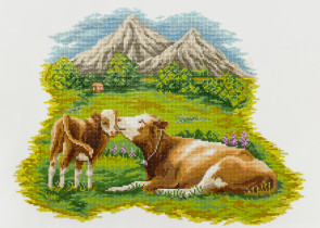 Кристальная ( алмазная) мозаика  " ФРЕЯ" ALVR- 236 " Семейная идиллия" 50 х 35 см