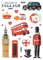 Кристальная ( алмазная) мозаика  " ФРЕЯ" ALVN- 109 наклейки " Англия" 14 х 19. 5 см