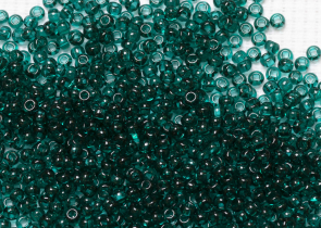 Бисер Чехия круглый 10/0  50г 50710h прозрачный морской волны квадратное отверстие