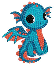 Кристальная ( алмазная) мозаика  " ФРЕЯ" ALVM- 078 магнит " Дракончик" 8 х 9 см